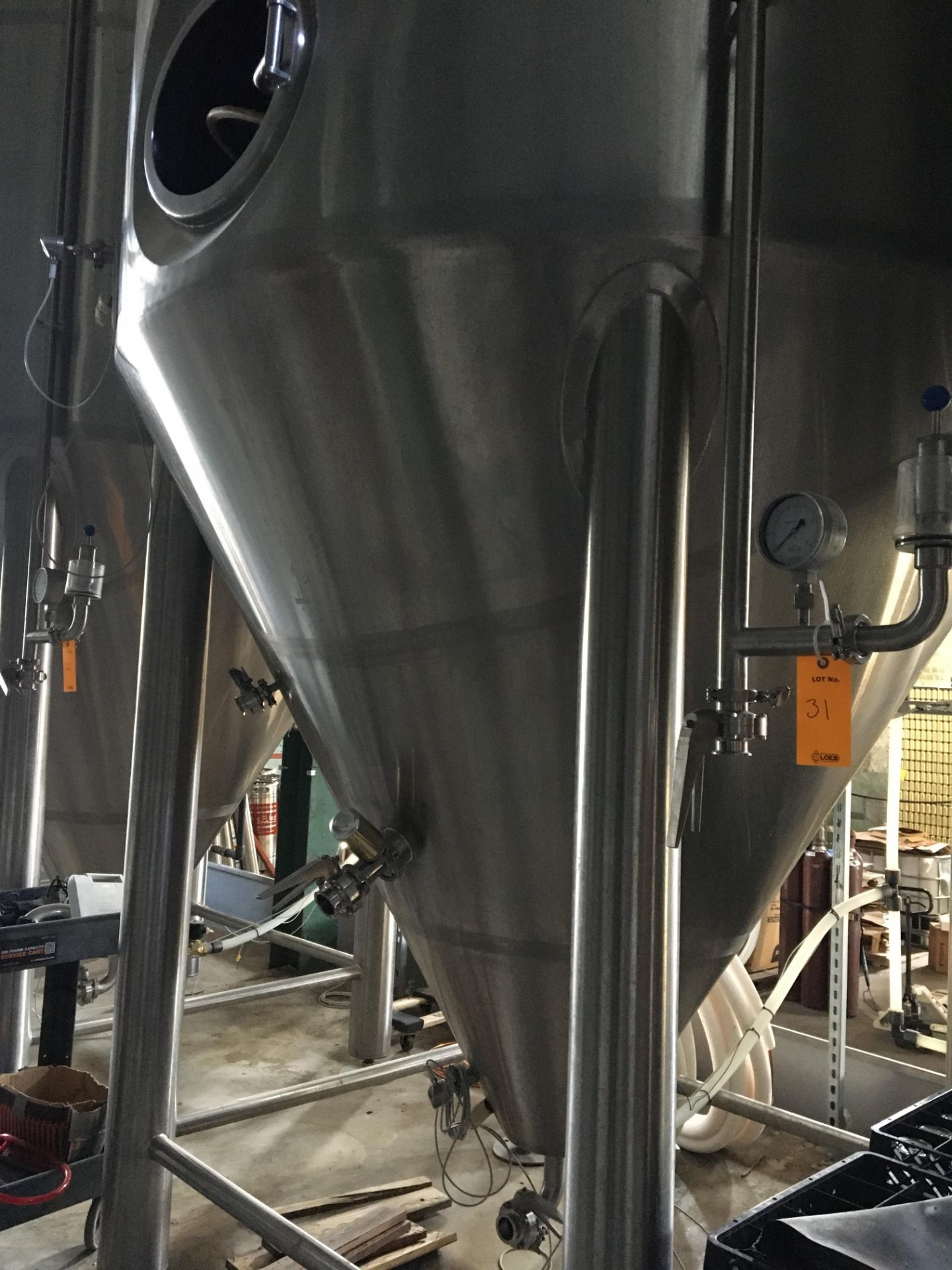 80-BBL Minnetonka Fermentation Tank, Model 80-BBL, Year 2017, Stainless Steel; Vessel store wort and - Image 6 of 17