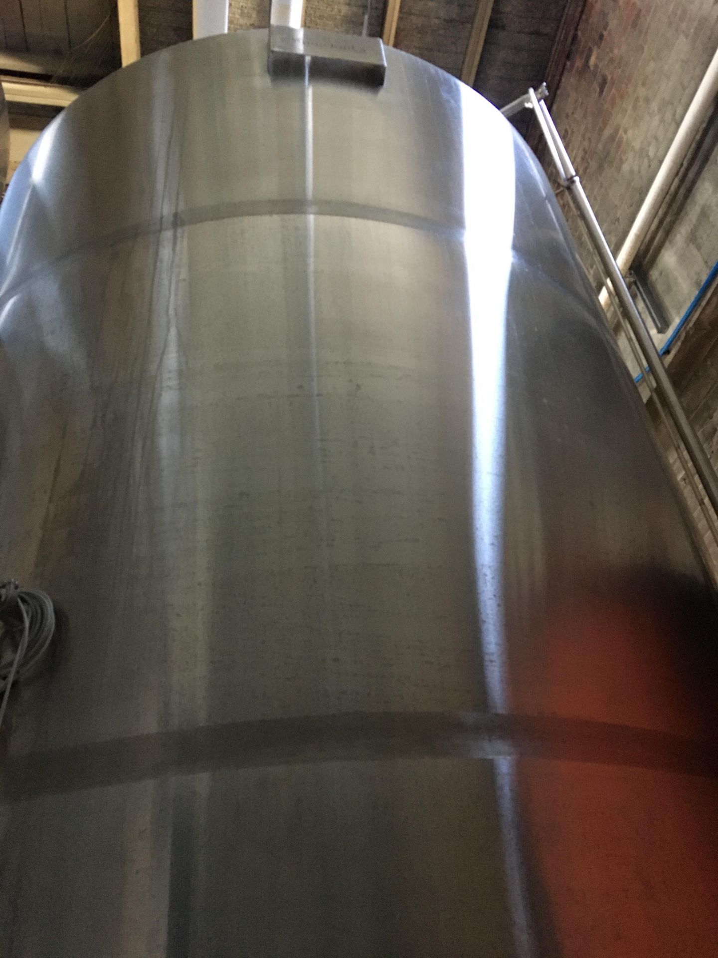 80-BBL Minnetonka Bright Tank Stainless Steel; storage for finished beer, Contains A 0-85 Psi Gauge, - Image 5 of 15