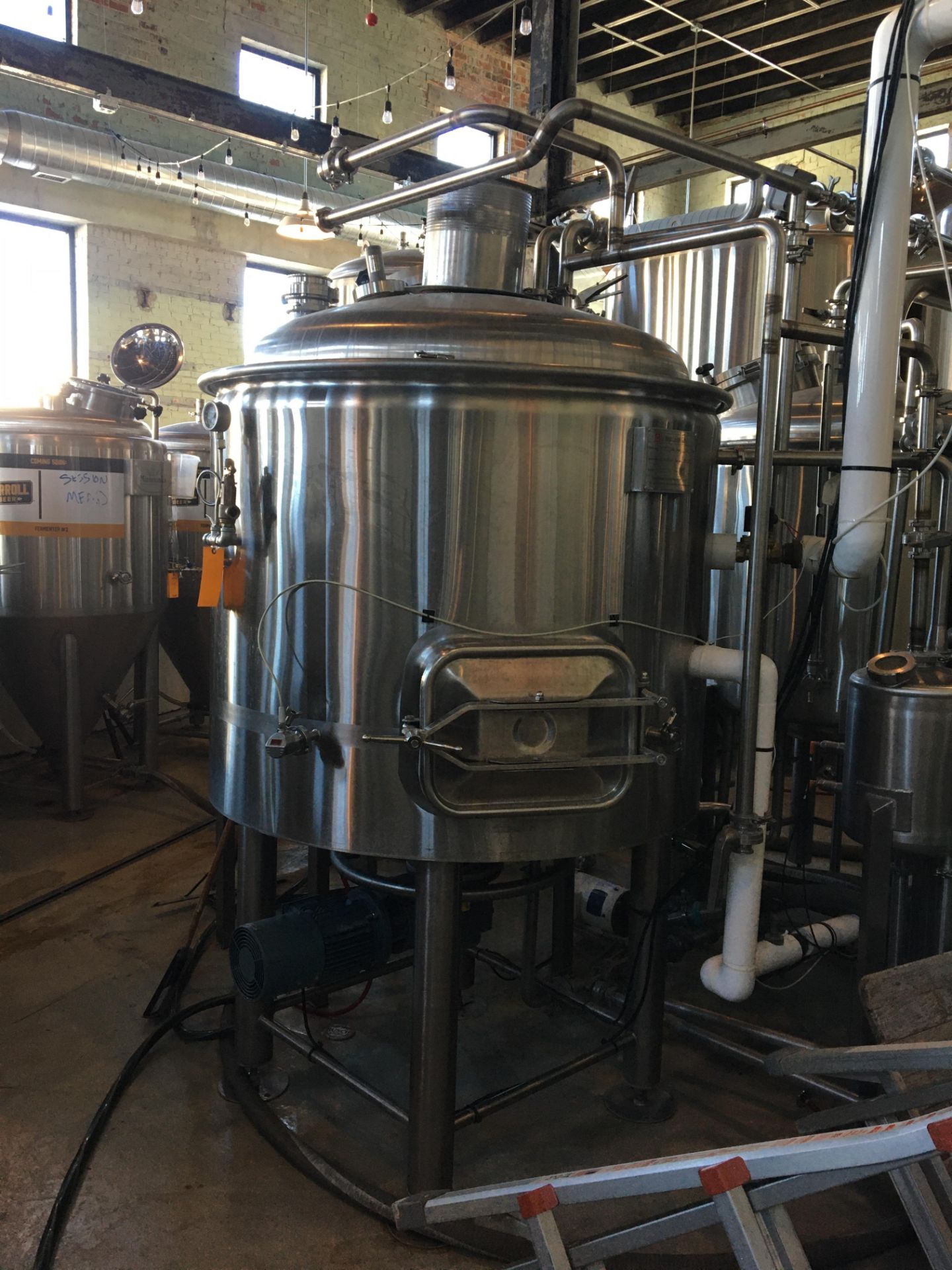 Complete 5 BBL Brewhouse Including 5-BBL Minnetonka Brew kettle/Whirlpool Tank, Stainless Steel; - Image 45 of 66