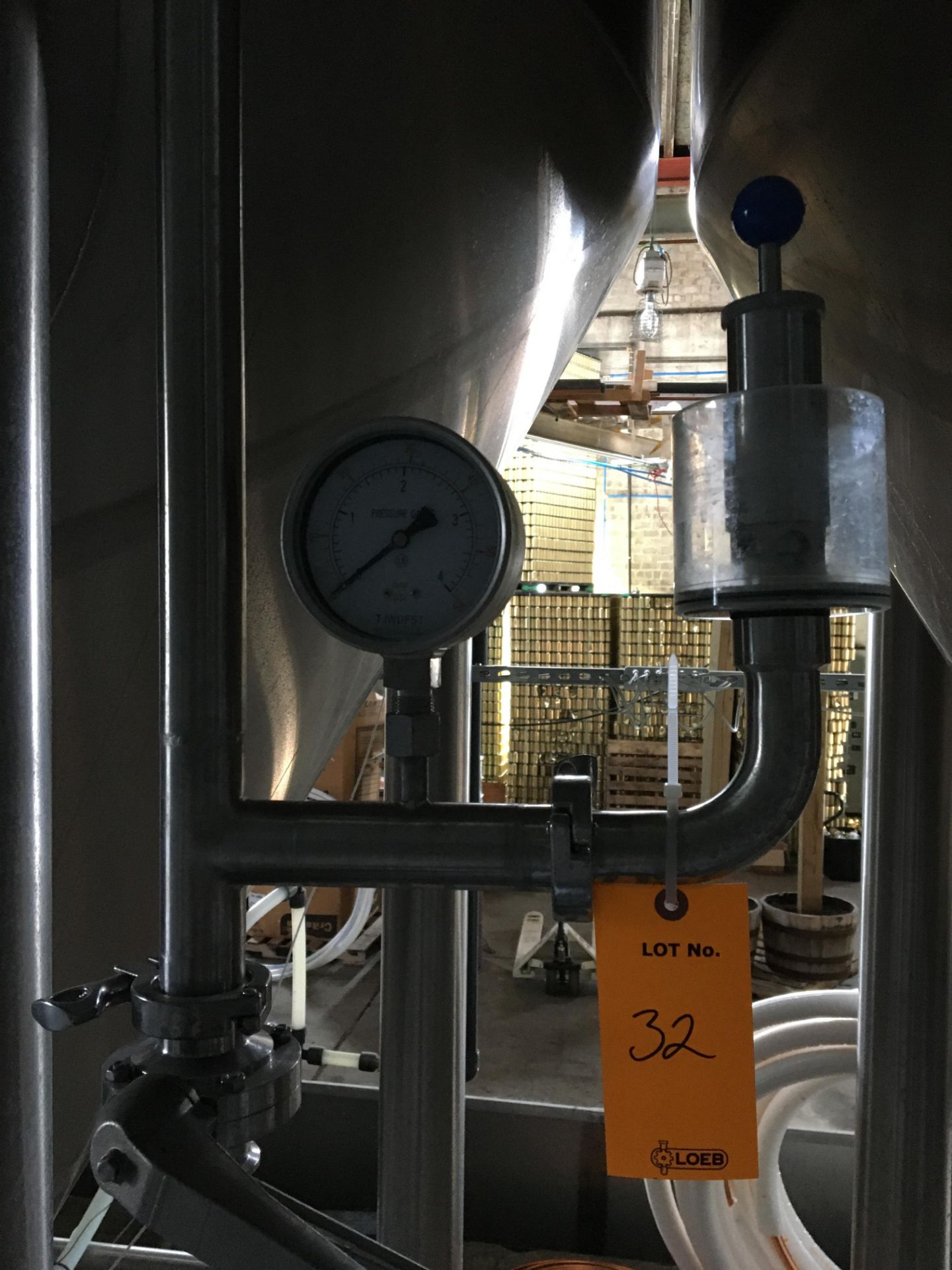 80-BBL Minnetonka Fermentation Tank, Model 80-BBL, Year 2017, Stainless Steel; Vessel store wort and - Image 10 of 15