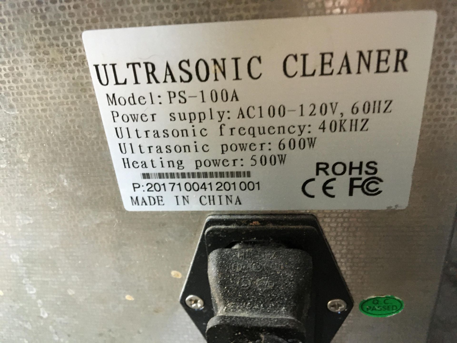 Digital Ultrasonic Cleaner, Model PS-100A Stainless Steel; Ultrasonic Cleaner, ultrasonic power= - Image 8 of 10
