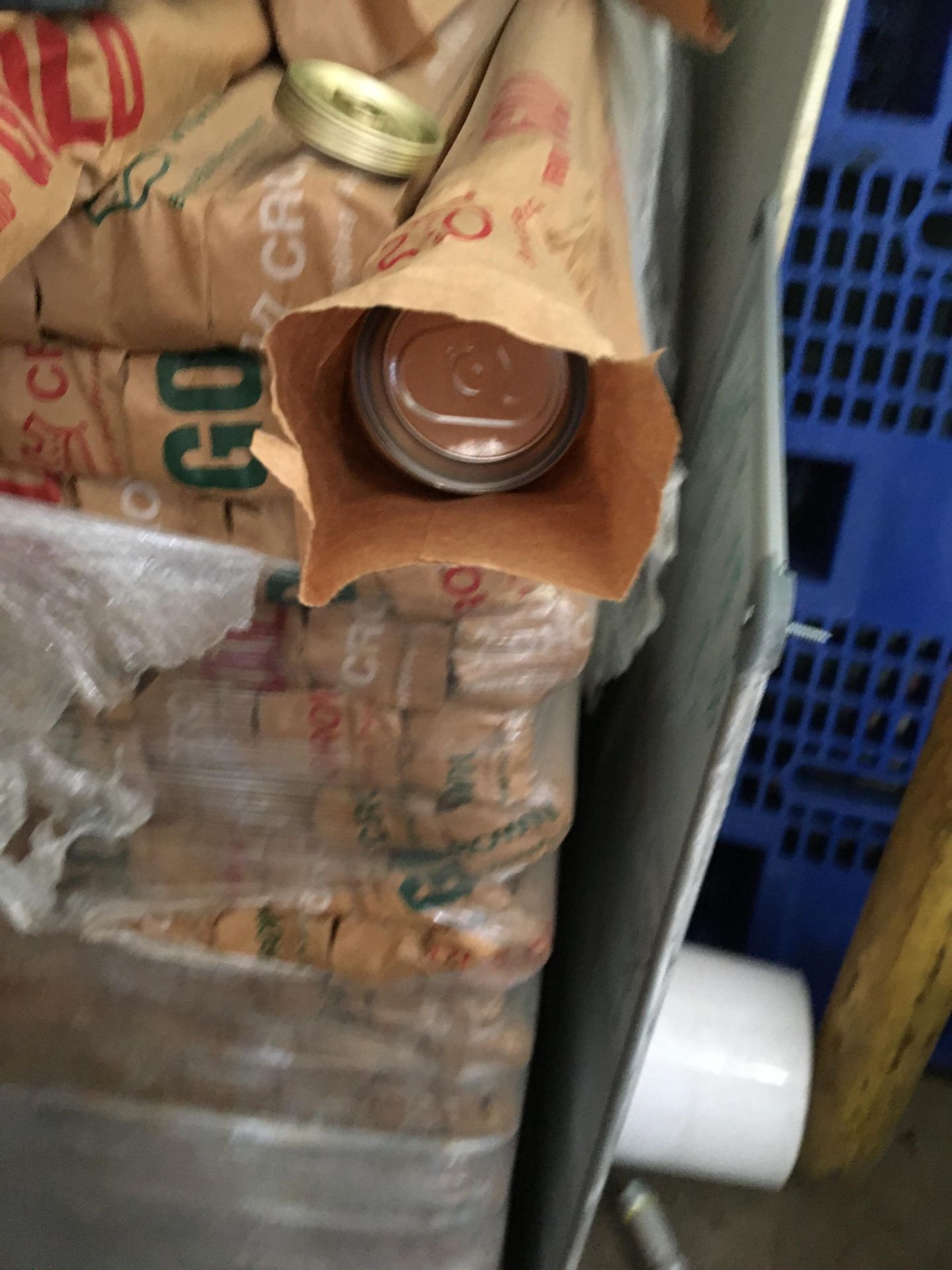 7 Pallets & 8 Trash Cans Carroll Brewing/ Gold Empty Aluminum Cans+ Can Tops - Image 15 of 23