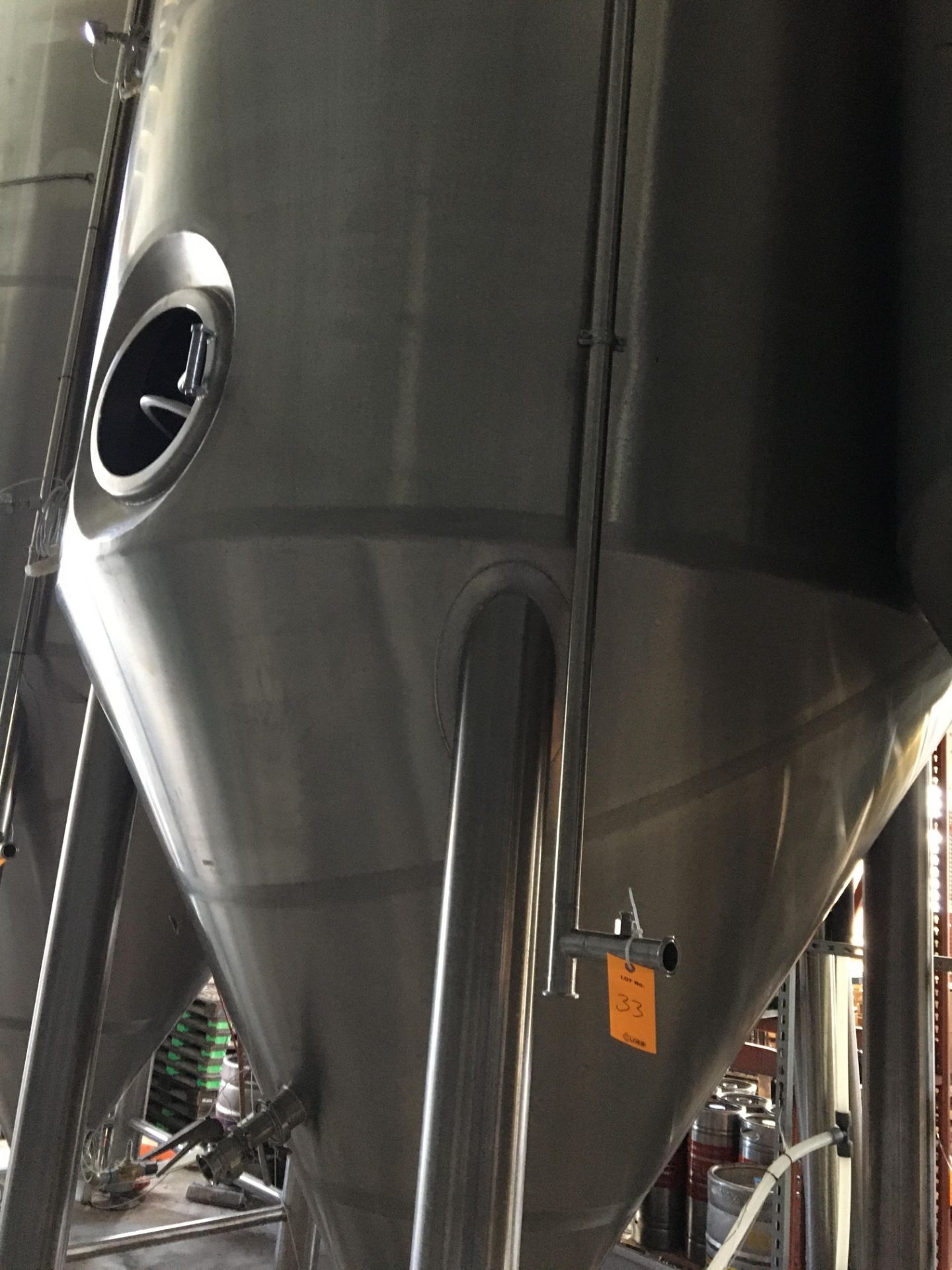 80-BBL Minnetonka Fermentation Tank, Model 80-BBL, Year 2017, Stainless Steel; Vessel store wort and - Image 4 of 8