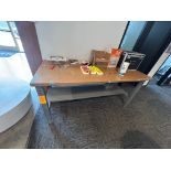 Lot - Office Furniture Including Display Stand, Glacier Bay Water Cooler, (2) Sorting Tables, (1)