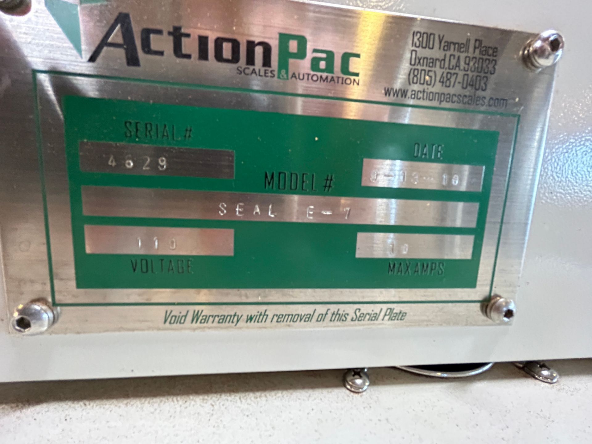 Action Pac Mdl SEAL-E-7, Continuous Inline Band Sealer, 16 Inch Long Seal Section, 9 Inch Wide x - Image 4 of 4