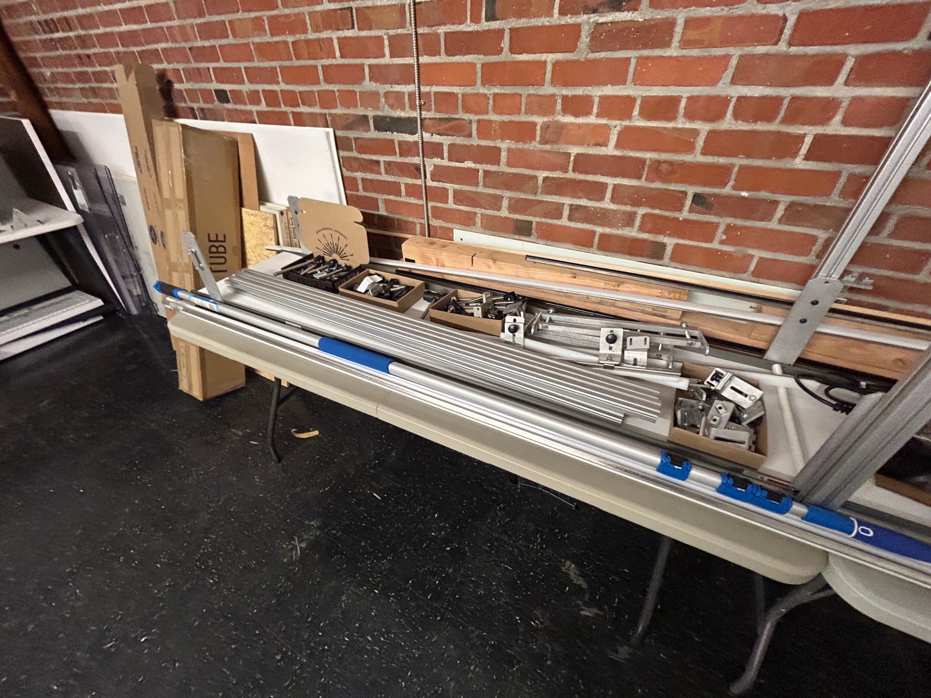 Lot - Including a Complete Adjustable Flat Belt Conveyor and Misc. Additional Parts, Connections, To - Image 4 of 7
