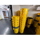 Rubbermaid Mdl H-1854Y, Lot (5) Uline, 20 Gallon Yellow Food Grade Containers