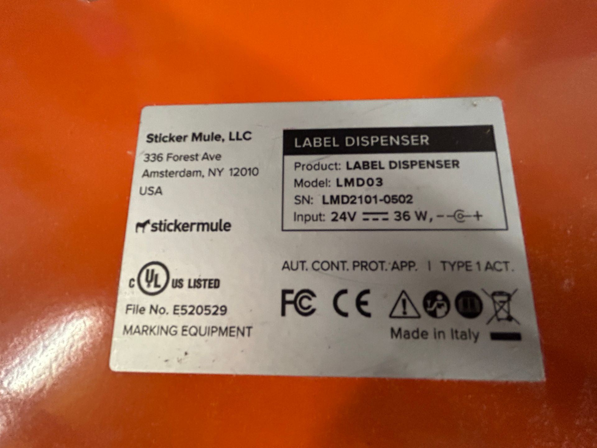 Sticker Mule Mdl LMD03, Lot (4) - Label Dispensers, Auto Shutoff. Supports a Roll Label Core - Image 4 of 13