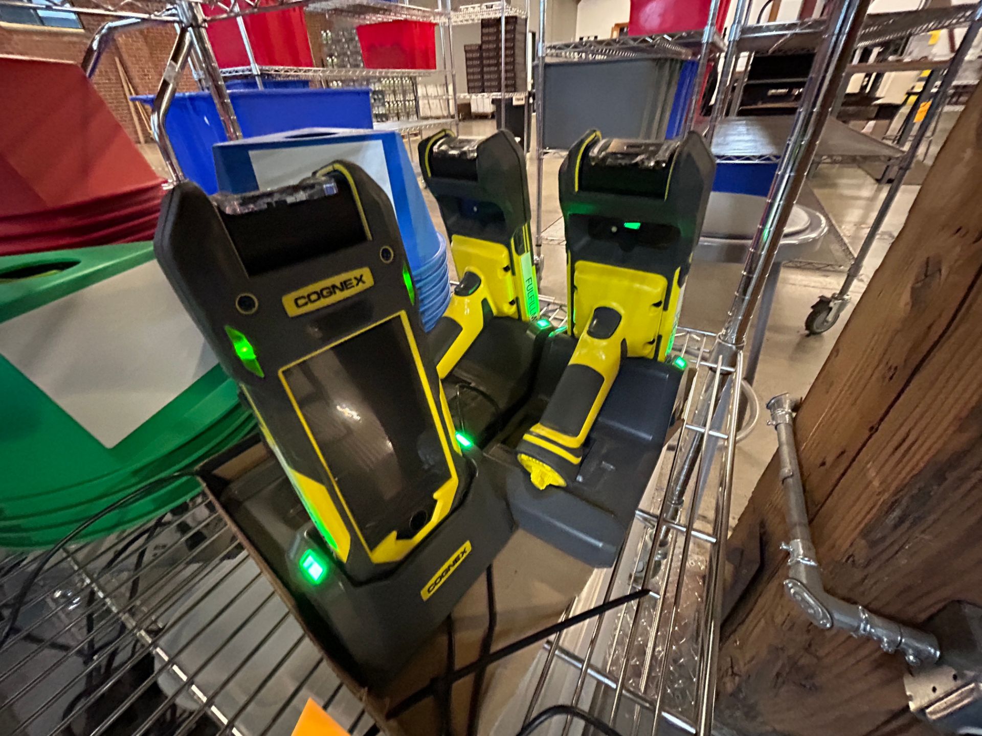 Cognex Mdl MX1000, Lot - (3) Mobile Barcode Reader Terminals, with (3) MT Base Stations