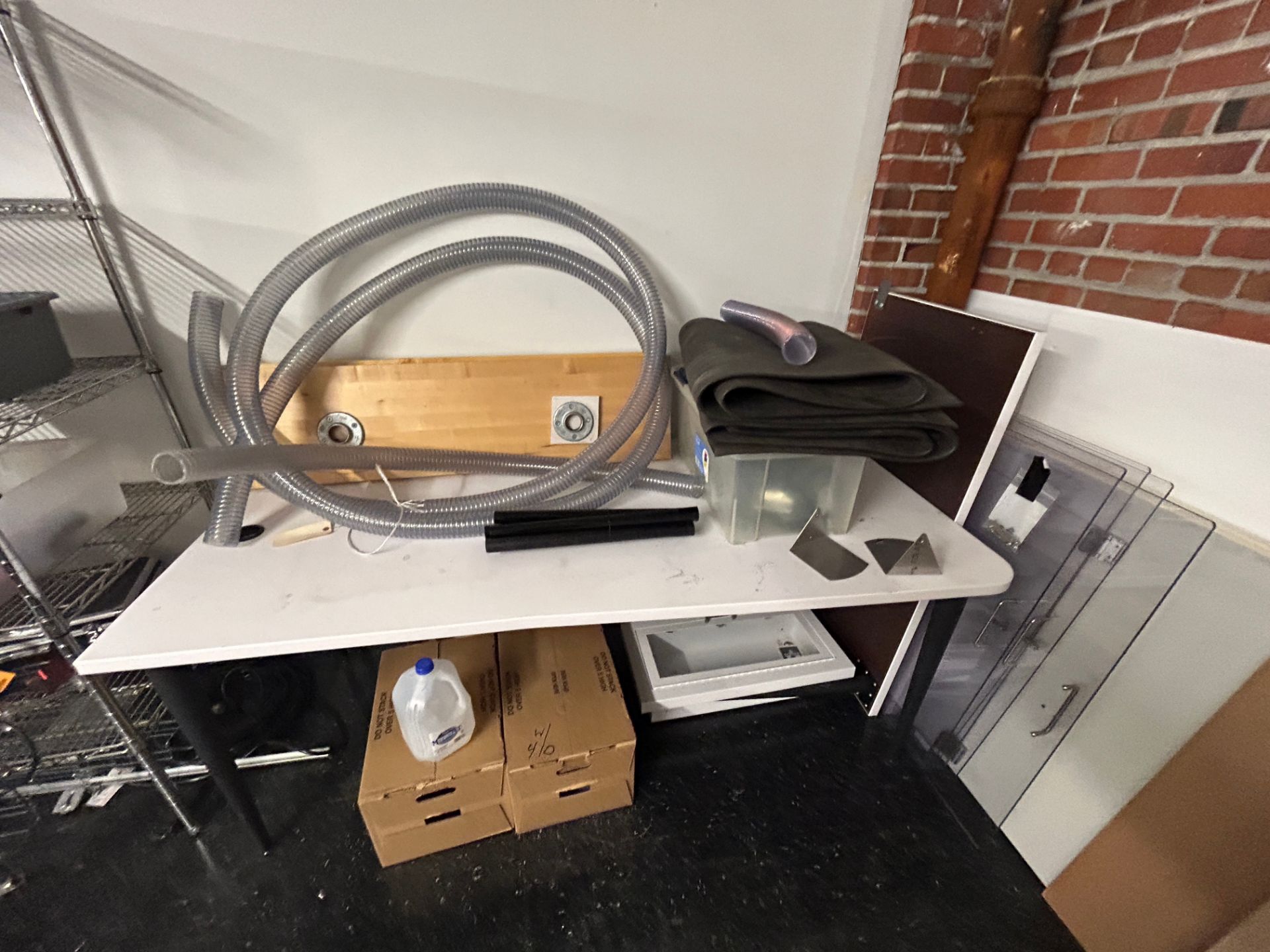 Lot - Including a Complete Adjustable Flat Belt Conveyor and Misc. Additional Parts, Connections, To - Image 6 of 7