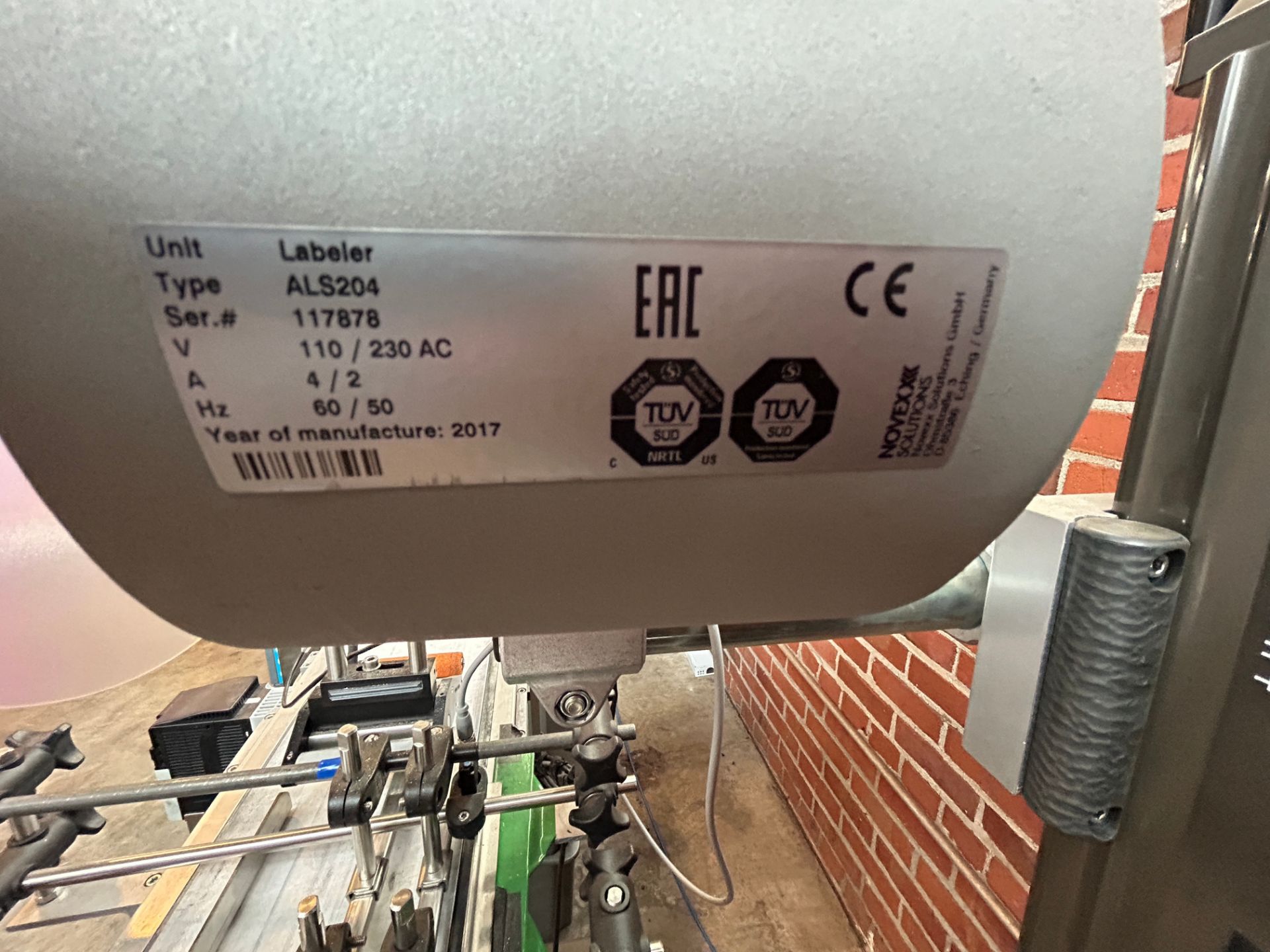 Accent Label Automation Mdl 40 PL Print, Pressure Sensitive Labeler With Novex Solution Labeler - Image 6 of 6