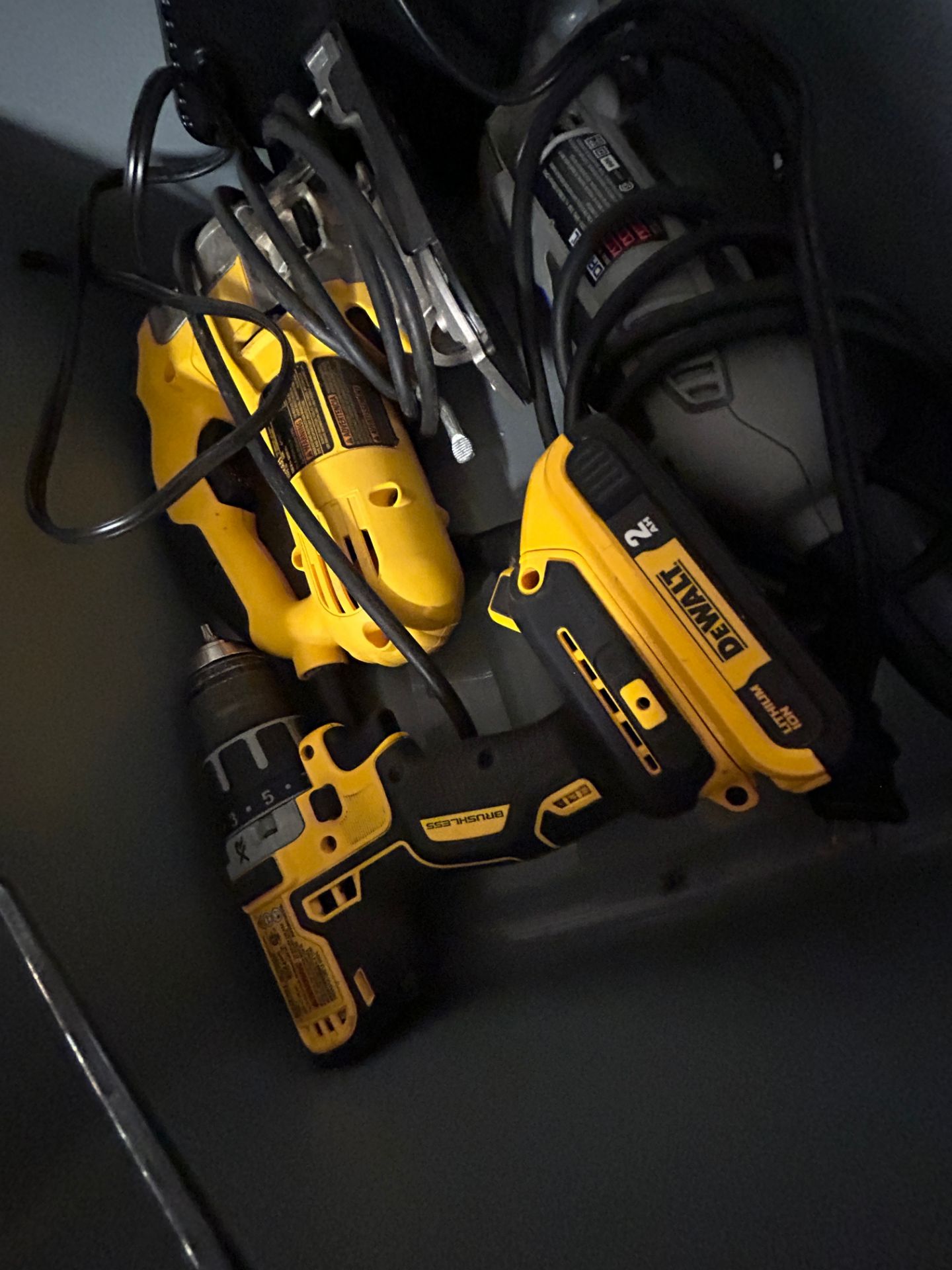 DeWalt / Dremel, Lot - One Battery Operated Drill, AC Powered Jigsaw, and AC Powered Dremel Tool - Image 3 of 3