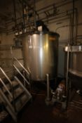 Aprox. 400 Gal. S/S Single Wall Mix Tank,Tank Dims.: Aprox. 4 ft. 6" Tall x 3 ft. 7" Dia., with