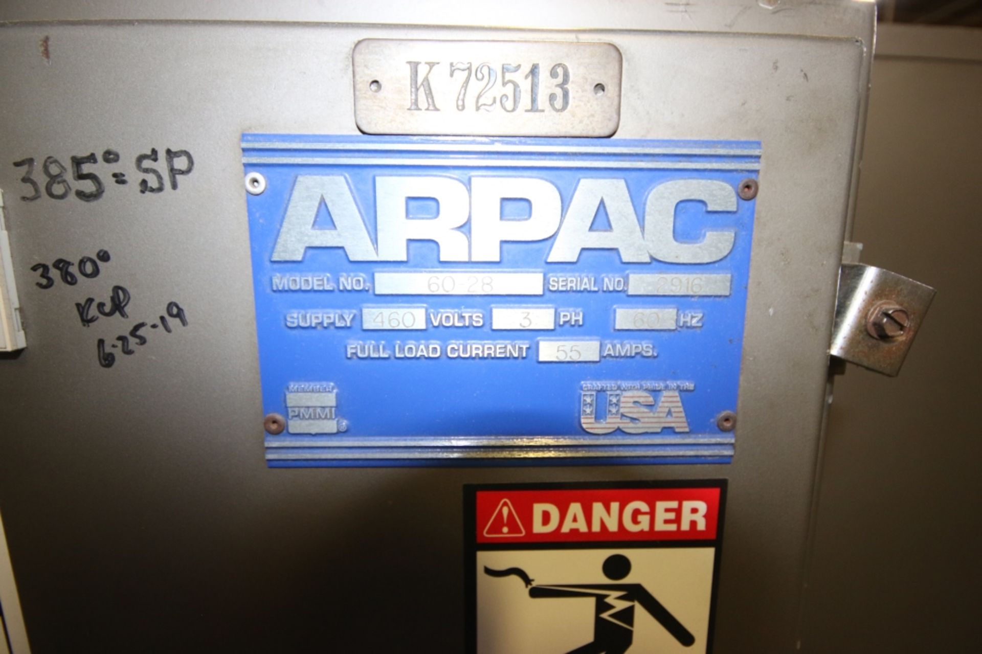 ARPAC Heat Tunnel,M/N 60-28, S/N 2913, 460 Volts, 3 Phase (INV#82512) (LOCATED IN CHAMPAIGN, IL) ( - Image 5 of 6