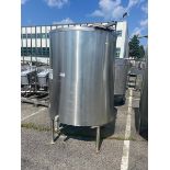 Aprox. 500 Gal. S/S Jacketed Tank, Internal Dims.: Aprox. 62” L x 49” Dia., Mounted on S/S Legs (15)