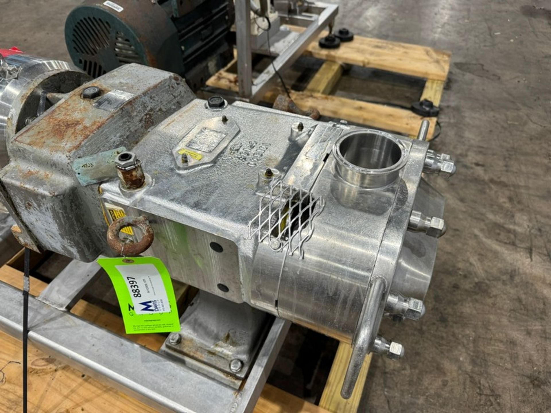 Waukesha Cherry-Burrell 10 hp PositiveDisplacement Pump, M/N 130U2, S/N 347774 03, with Aprox. 3” - Image 6 of 10
