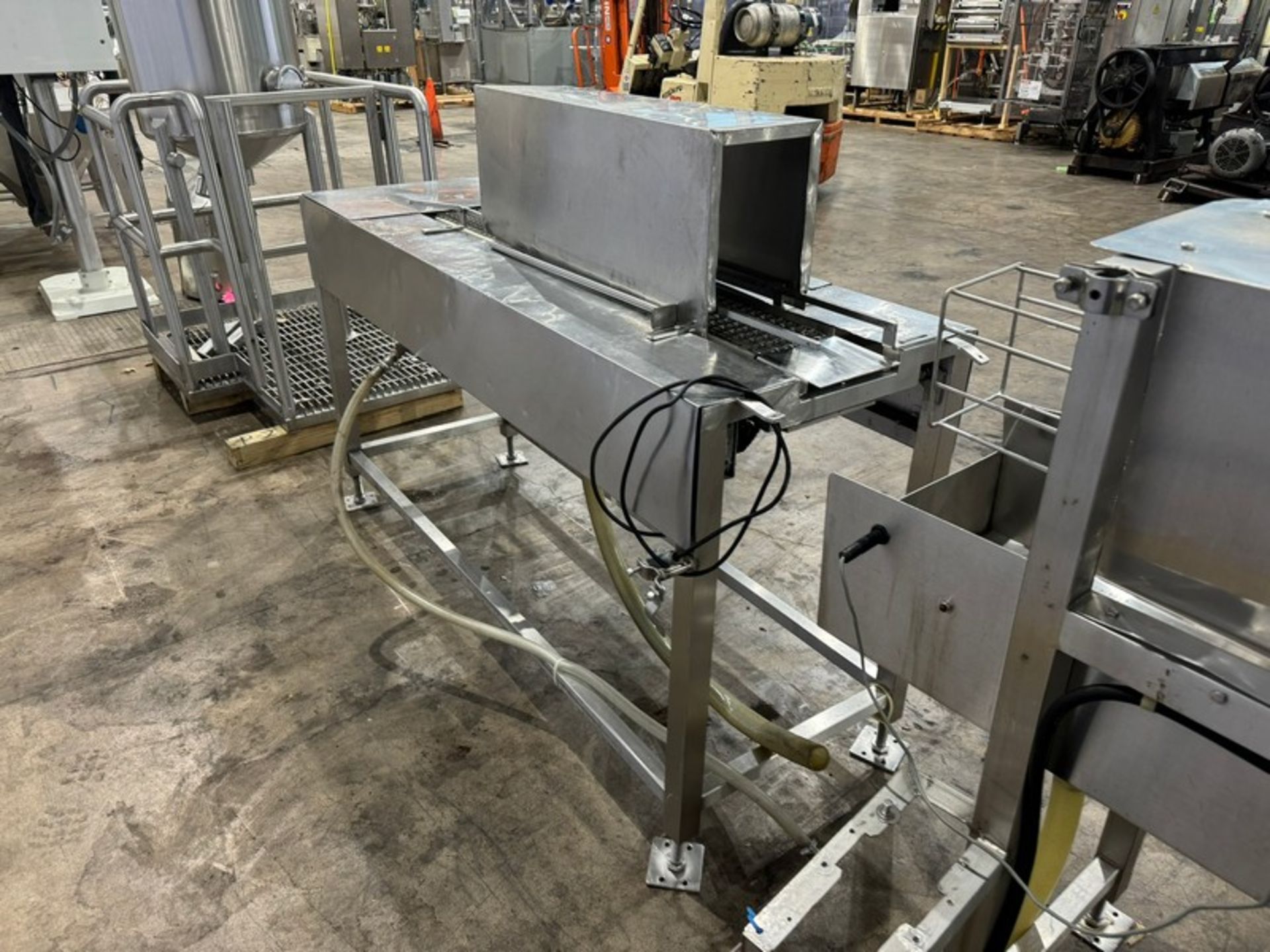 Spray Tunnel & Conveyor,with Aprox. 6” W S/S Conveyor, with S/S Bottle Orientor Conveyor, Mounted on - Image 6 of 10