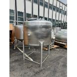Feldmeier 2,000 Gal. S/S Single Wall Mix Tank,S/N A-753-00, with Aprox. 3” Clamp Type Outlet Cone