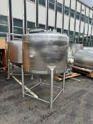 Feldmeier 2,000 Gal. S/S Single Wall Mix Tank,S/N A-753-00, with Aprox. 3” Clamp Type Outlet Cone