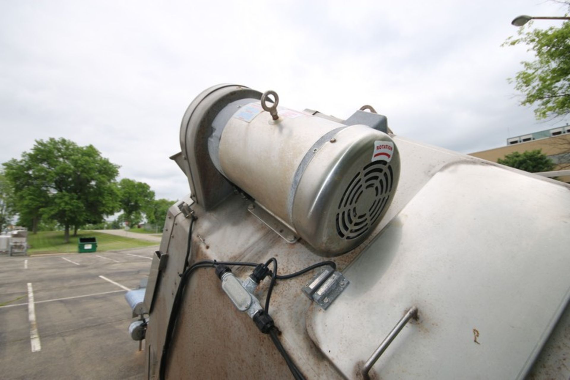 HMI S/S Spin Dryer,M/N AB-100 SPINDRYER, S/N 17035-2, with Baldor 10 ho S/S Clad Motor, Mounted on - Image 6 of 11