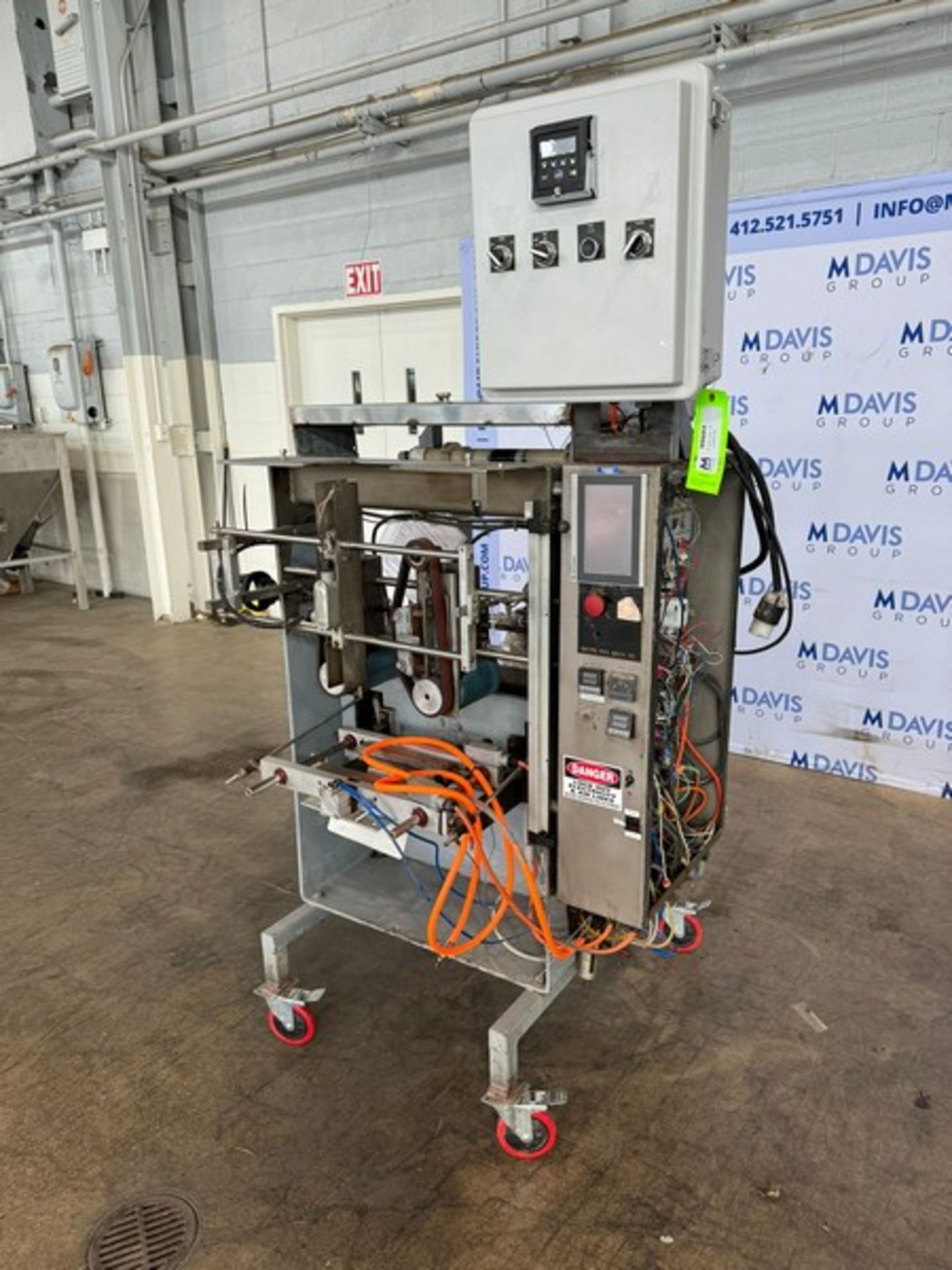 Matrix Pkg. Machinery Inc. VFFS Unit,with Allen-Bradley Micro-Logix 1400 PLC, Mounted on Portable