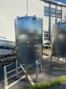 Aprox. 500 Gal. S/S Single Wall Tank, Internal Dims.: Aprox. 68” Tall x 48” Dia., with Hinge Lid,