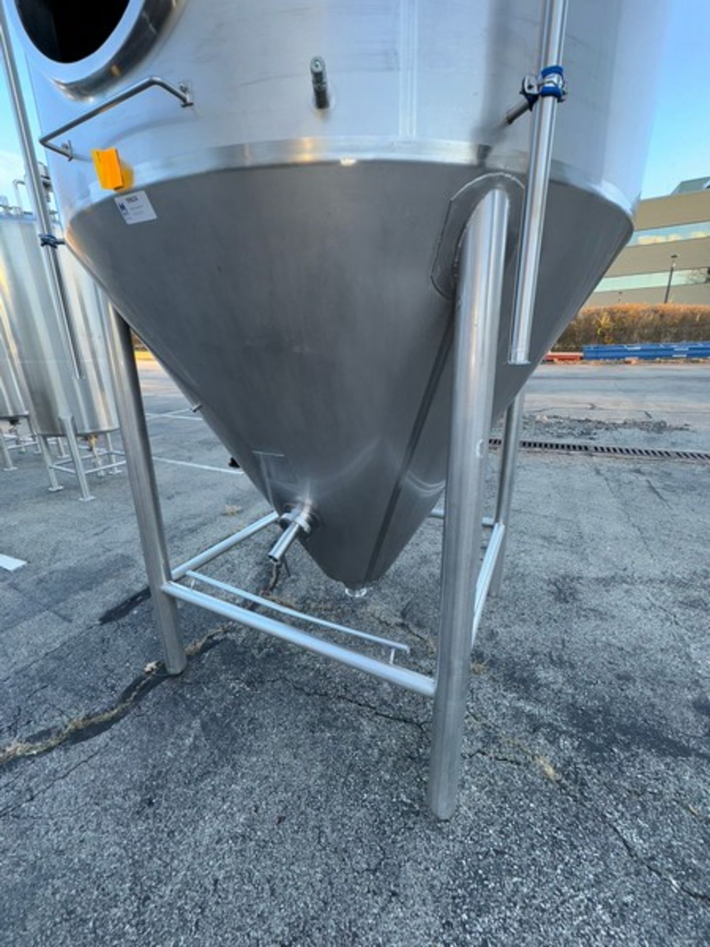 2011 Bera-Plan 100-BBL S/S Fermentation Tank, Aprox. 84" Dia. x 156" Straight Height, with Jacket ( - Image 5 of 17