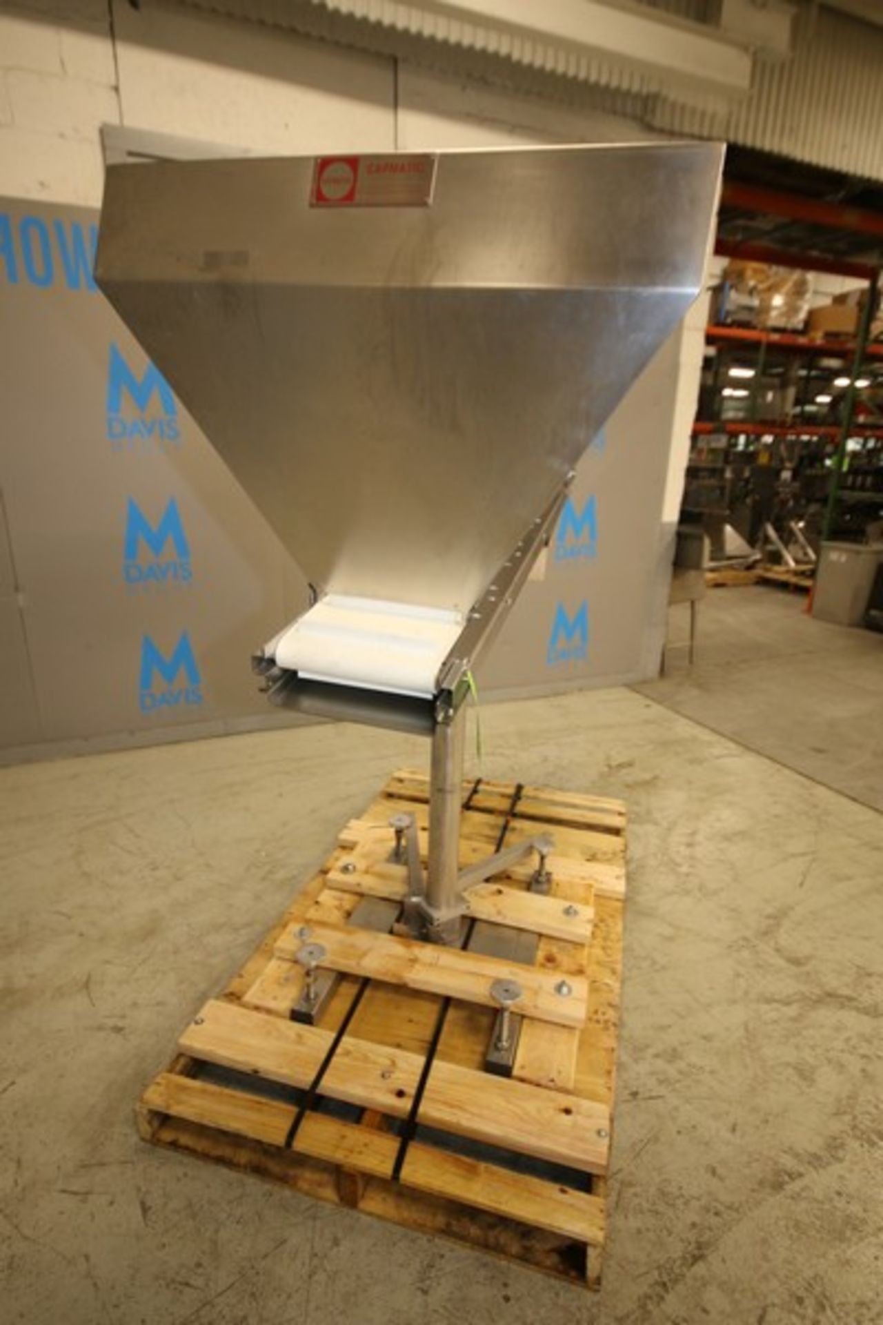 Capmatic 70" L Inclined Cap Hopper, 44" L x 35" W x 28" D Hopper with Plexiglass Lid, with 11.5" W - Image 4 of 10