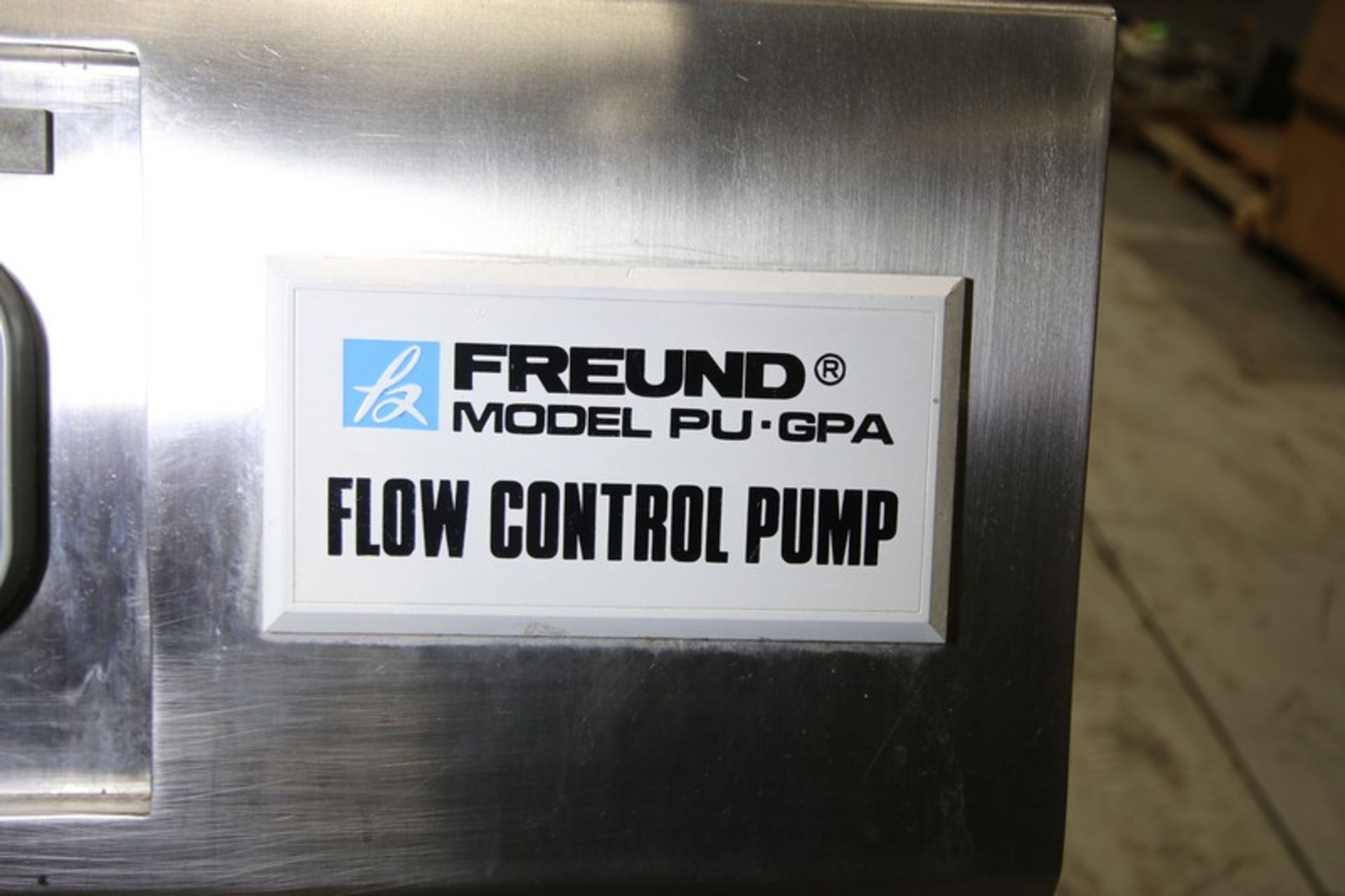 Freund Portable S/S Flow Control Pump, Model PU-GPA, Type NC-CP188B PU-SL1340-A & HCT-60, SN 79- - Image 7 of 9