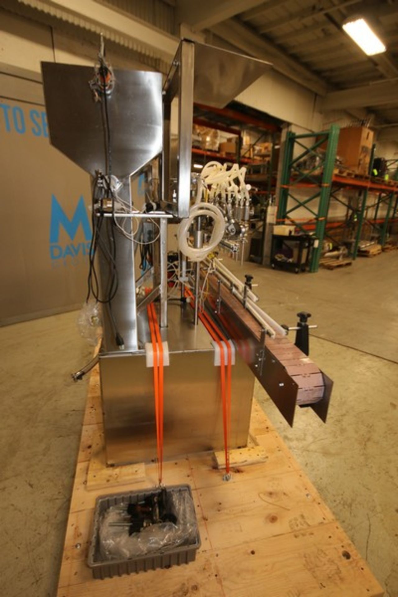 12- Head S/S Piston Filler, with Filler Bowl, 4.5" W Infeed/Outfeed Conveyor, (2) Dixon 1/2 hp - Image 7 of 10