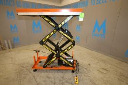 Bolton Tools 2,000 lbs. Capacity Hydraulic Scissor Lift Platform, Model ETW1000, SN 1907004, with