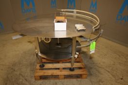 60" Round S/S Conveyor Accumulation Table, 34" H, with Drive, Includes New Automation Direct