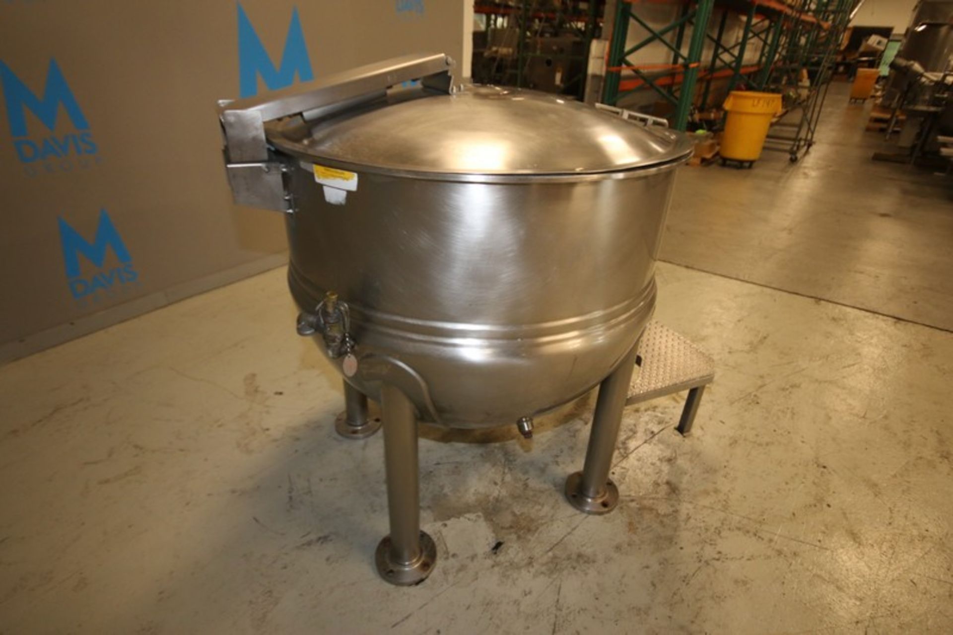2012 Groen 150 Gallon S/S Jacketed Kettle, Model 150D, SN 75696-1-2, with Hinged Lid, 2" Threaded - Image 6 of 8