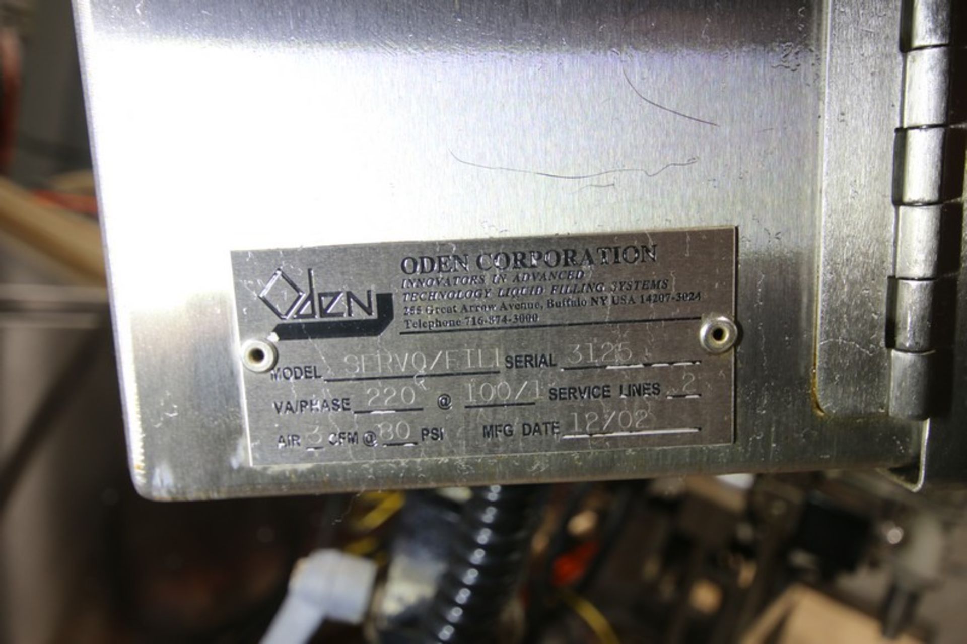 Oden 10 - Valve S/S Servo Filler, Model SERVO/FILL SN 3125, with (10) Waukesha Size 015 Positive - Image 12 of 12