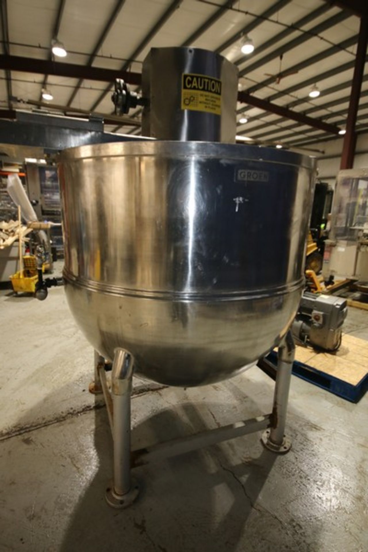 Groen 500 Gallon Jacketed S/S Kettle, Model 500, SN & BN 23122, with Bottom & Side Scrape Surface - Image 8 of 16