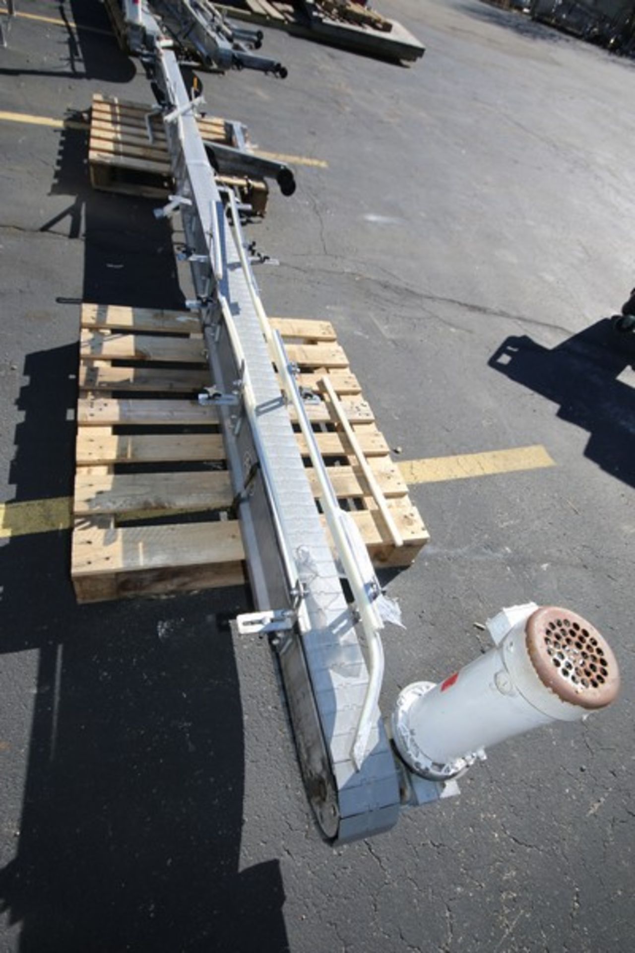 AME 16' L S/S Product Conveyor Section with 4.5" W Plastic Conveyor, Drive with Leg Supports (INV# - Image 2 of 2