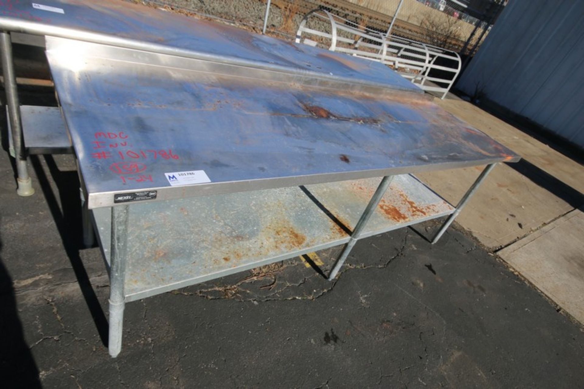 Nexel 8' L x 30" W x 34" H S/S Top Table (INV#101786) (Located @ the MDG Auction Showroom in Pgh.,