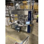 KRONES CONTIROLL ROLL-FED WRAP AROUND LABELER, S/N K745X66, 340 MM MAX LABEL LENGTH, 175 MIN LABEL