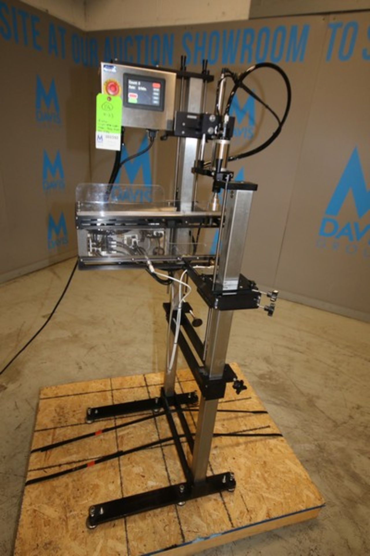 Kinex Single Head Capper, Model Auto Mate, SN 1136, with PS200 Capper Head, Mounted on Adjustable