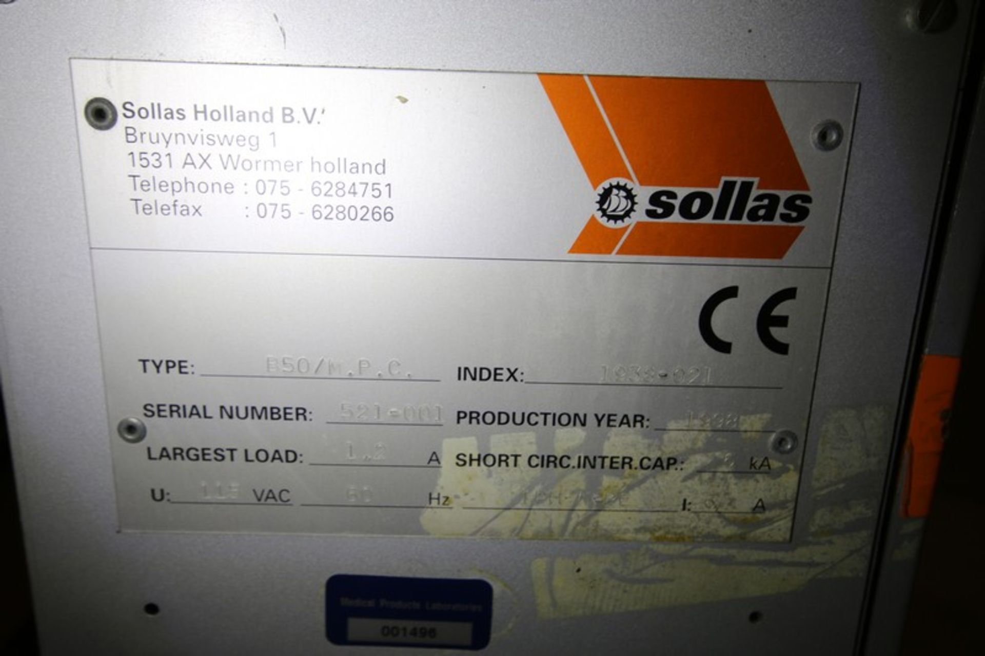 Sollas Portable Banding Machine, type B50/M.P.C, SN 52-001, 115V, with Foot Controller (INV# - Image 6 of 6