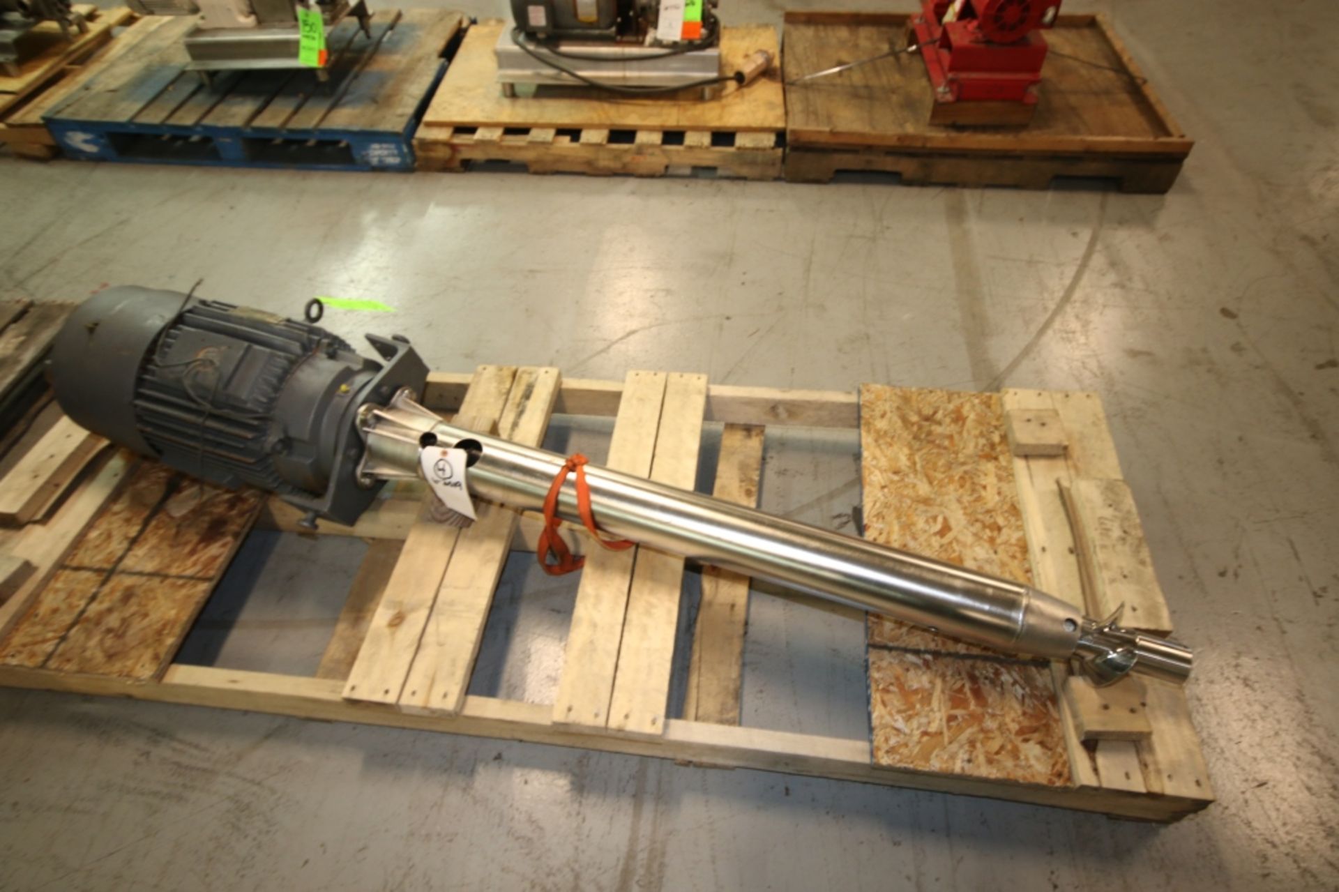 S/S 20 hp Agitation Shaft, with Reliance 3500 RPM Motor, Aprox. 50" L Shaft, 230/460V (INV#61572)( - Image 2 of 3