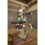 2021 Grizzly 9" x 49" Vertical Milling Machine, Model G0796, SN A200492, with Goxh LCD i500 Touch