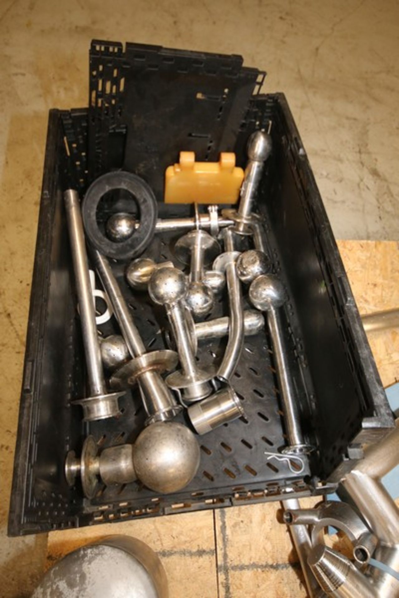 Pallet of Assorted S/S Tank Parts Including Agitator Shafts, Vents, Lid Parts & Spray Balls (INV# - Image 2 of 3