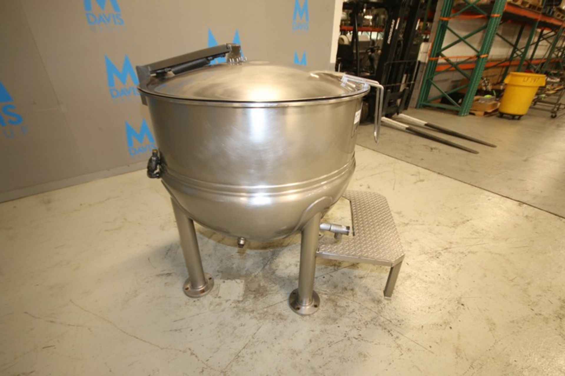 2012 Groen 150 Gallon S/S Jacketed Kettle, Model 150D, SN 75696-1-1, with Hinged Lid, 2" Threaded - Image 6 of 8