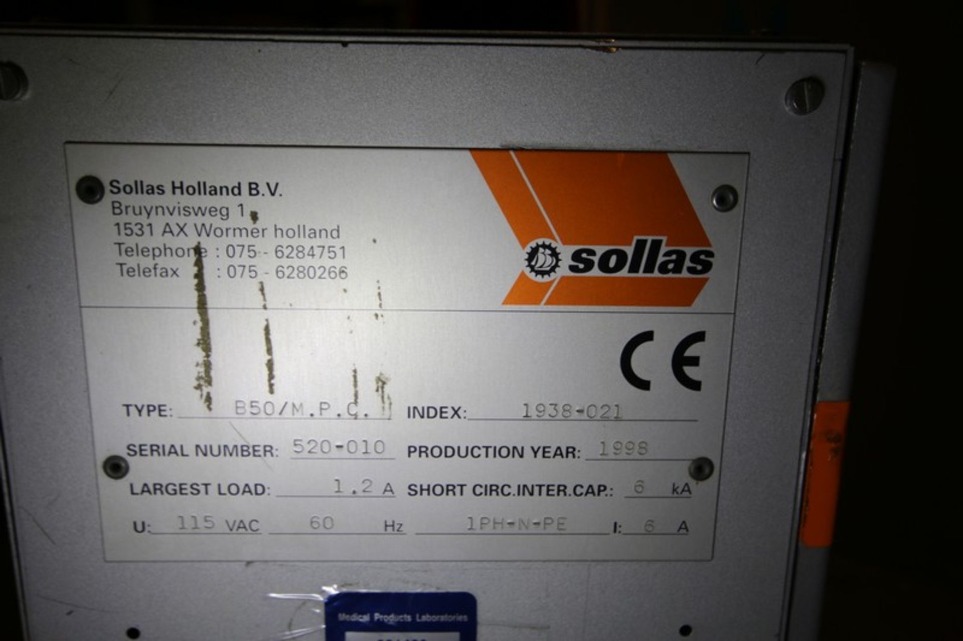 Sollas Portable Banding Machine, Type B50 / M.P.C., SN 520-010, 115V, with Foot Controller (INV# - Image 7 of 7