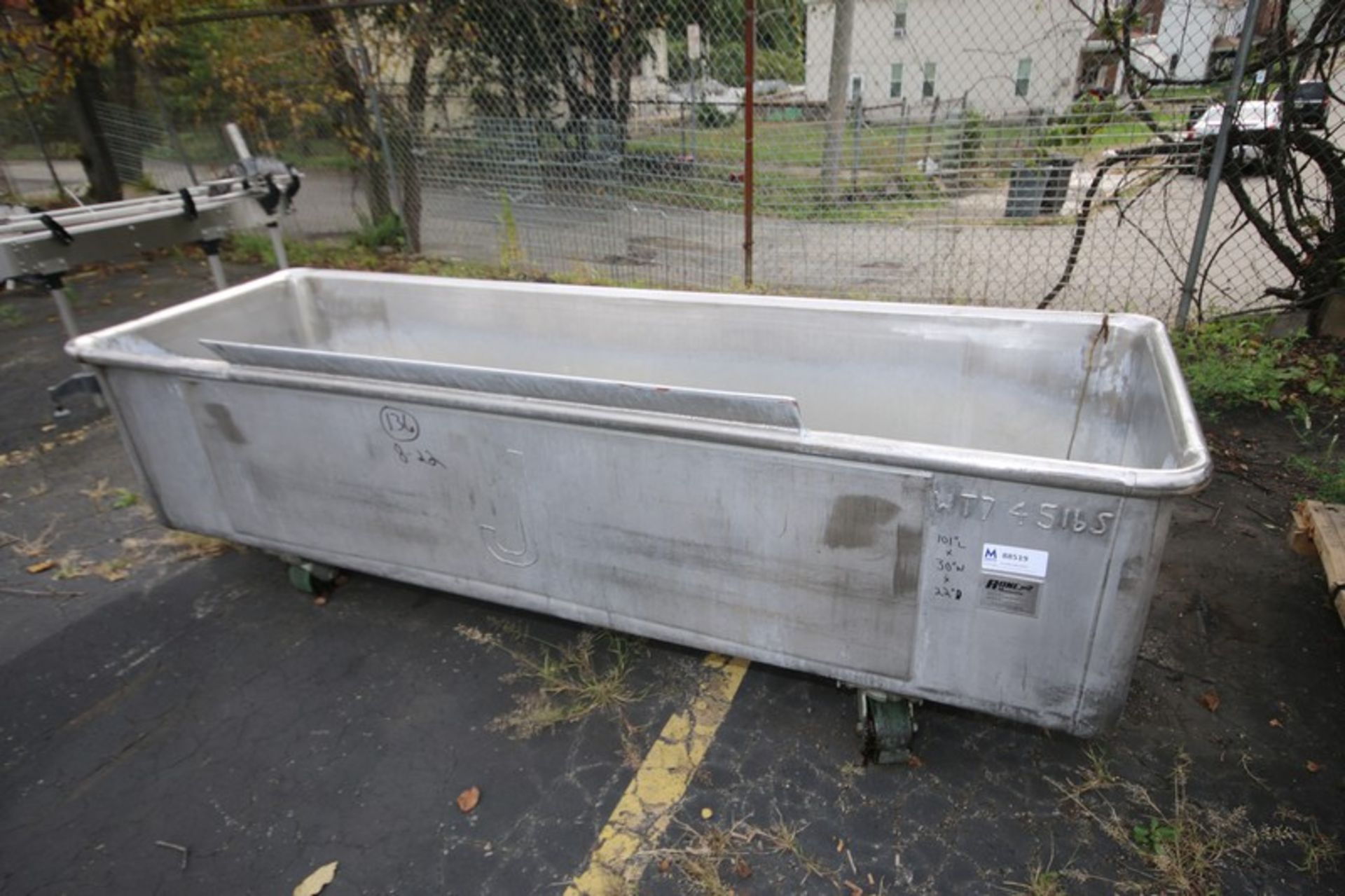 A-One Manufacturing, 101" L x 30" W x 22" D, Portable S/S Troth, Model 22-DT-001, SN 25967-1 (INV#