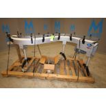 Like New Aprox. 10' L x 7" W x 36" H S Configuration Production Conveyor with Intralox Plastic Belt,