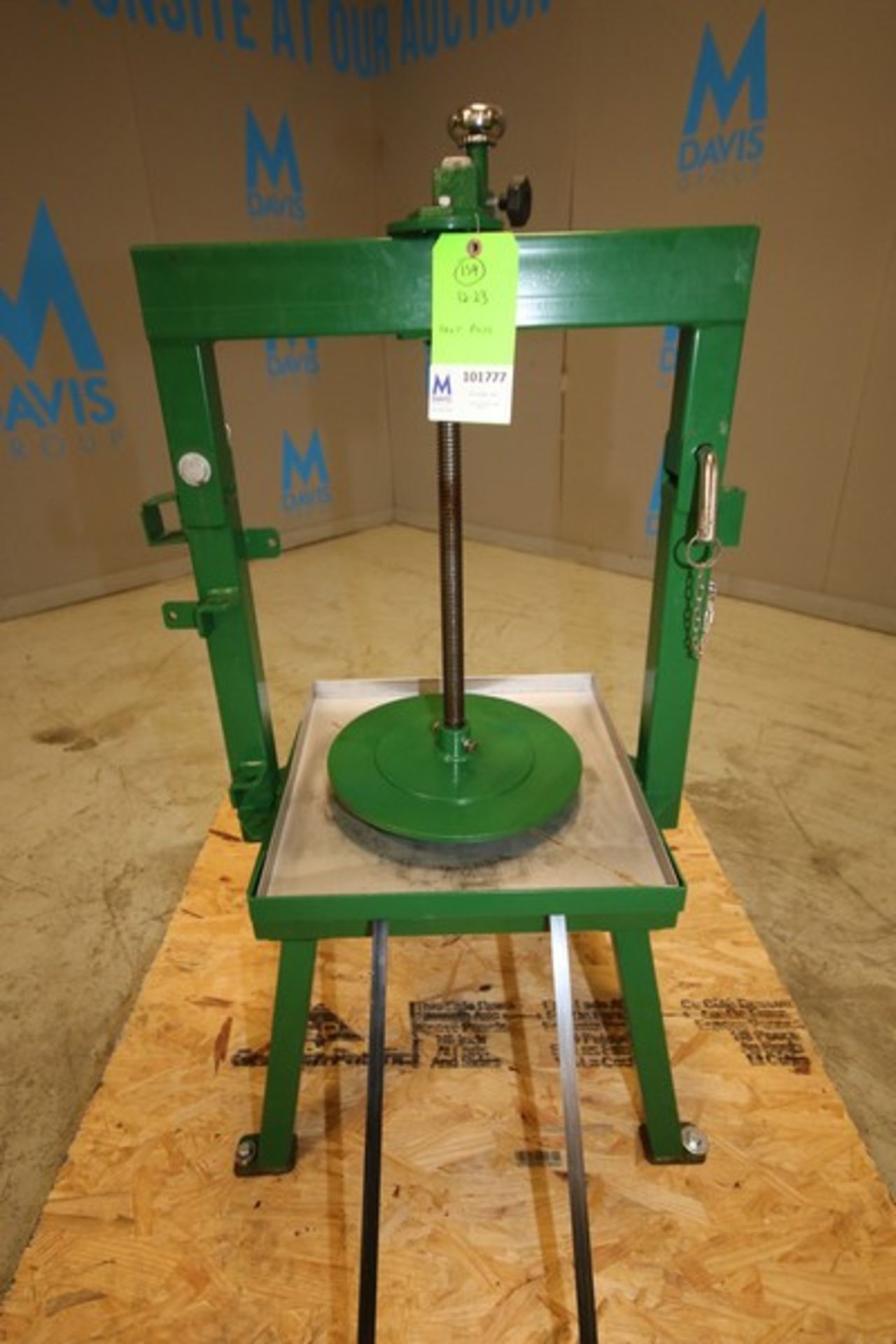 40" H Fruit Press with 12" Press Plate, 17" x 17" Press Platform (INV#101777) (Located @ the MDG - Image 2 of 3