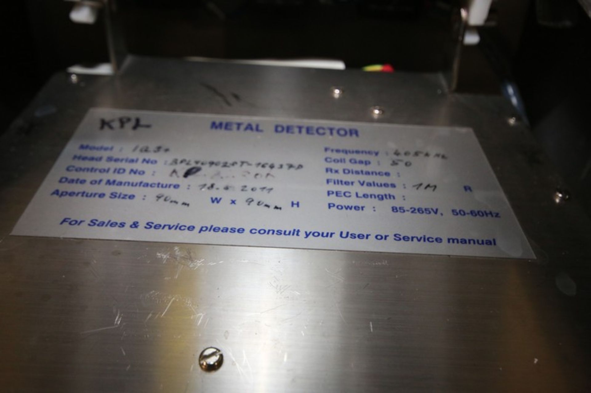 2011 Loma 2" Flow Through S/S Metal Detector, Model IQ3, SN BPL90902ST-16437D, with Clamp Type - Image 7 of 8