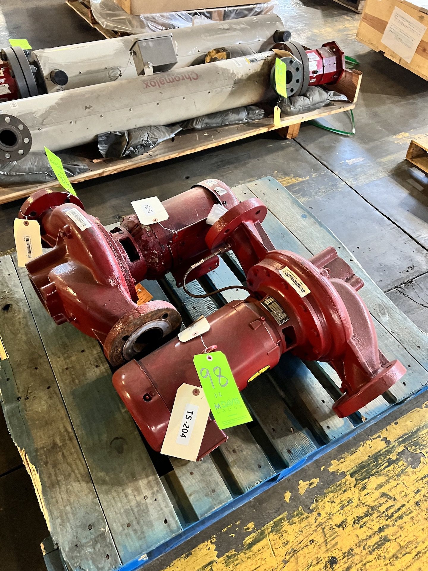 (2) BELL AND GOSSETT IN-LINE CENTRIUGAL PUMPS, MODEL 3X95C, SIZE 80 3 X 3 X 9.5, 5-HP - Image 2 of 8